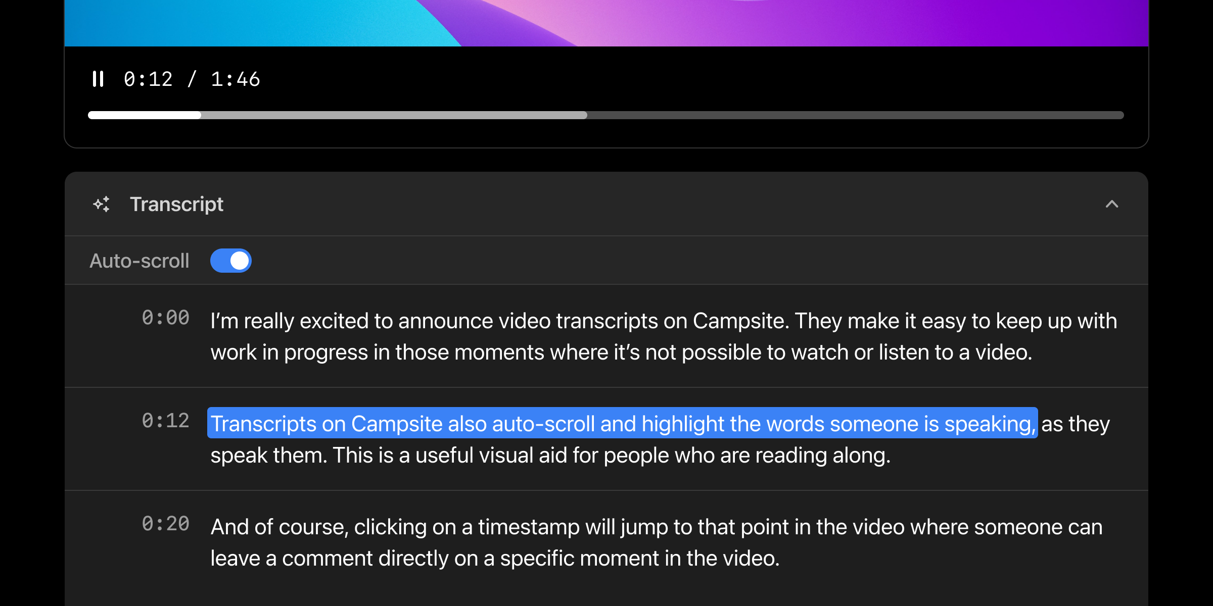 Feature image for Video transcripts